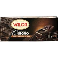 Chocolate 70% con pepitas VALOR, tableta 170 g