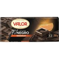 Chocolate 70% de naranja VALOR, tableta 200 g