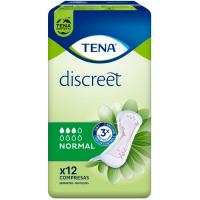 Compresa de incontinencia normal TENA DISCREET, paquete 12 uds