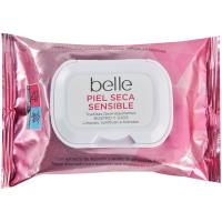 Toallitas desmaq. piel seca-sensible belle, paquete 25 uds