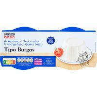 Queso de Burgos EROSKI BASIC, pack 2x250 g