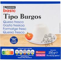 Queso de Burgos EROSKI basic, pack 4x62,5 g
