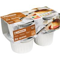 Flan de queso EROSKI, pack 4x100 g