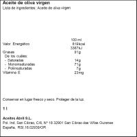 Aceite de oliva virgen NOROLIVA, botella 1 litro