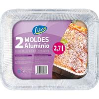 Molde de aluminio rectangular FLISS, paquete 2 uds.