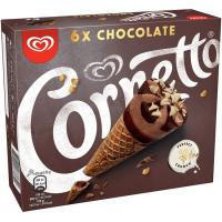 Corneto de chocolate CORNETTO, 6 uds, caja 360 g