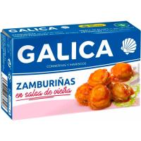 Zamburiñas en salsa de vieira de Galicia GALICA, lata 111 g