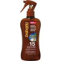 Aceite solar Tahiti SPF15 BABARIA, pistola 300 ml