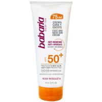 Crema facial solar rosa SPF50 BABARIA, tubo 75 ml