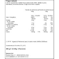 Yogur natural azucarado Danone 8x120 g