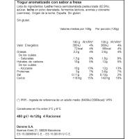 Yogur sabor a fresa DANONE, pack 4x120 g