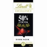 Chocolate negro 50% cacao LINDT Excellence, tableta 100 g