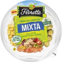 Ensalada mixta de atún-aceitunas verdes FLORETTE, bowl 190 g