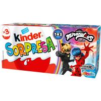 Huevo sorpresa Miraculous-Ladybug KINDER, caja 63 g