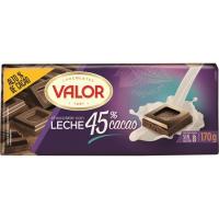 Chocolate con leche 45% VALOR, tableta 170 g
