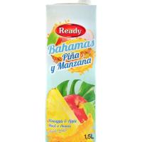 Bebida Bahamas de piña y manzana READY, brik 1,5 litros