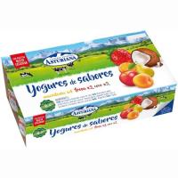 Yogur sabor coco-macedonia ASTURIANA, pack 8x125 g
