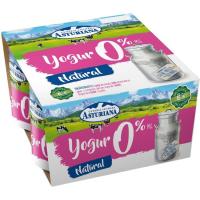 Yogur desnatado natural ASTURIANA, pack 4x125 g