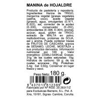 Manina de hojaldre, bandeja 180 g