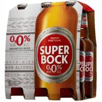 Cerveza rubia 0,0 SUPER BOCK, pack 6x33 cl