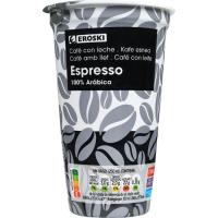 Café espresso EROSKI, vaso 250 ml