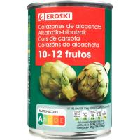 Corazón alcachofa al natural 10/12 frutos EROSKI, lata 240 g