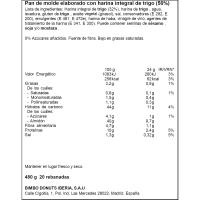 Pan 50% integral BIMBO, paquete 480 g