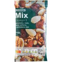 Mix omega 3 sin sal añadida EROSKI, bolsa 75 g