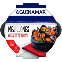 Mejillones en salsa de tomate AGUINAMAR, bandeja 500 g