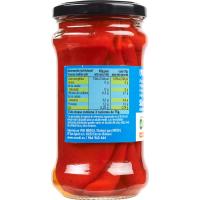 Pimiento del piquillo entero bajo en sal EROSKI, frasco 225 g