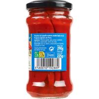 Pimiento del piquillo entero bajo en sal EROSKI, frasco 225 g