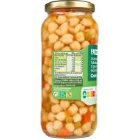 Garbanzos con verduras EROSKI, frasco 400 g 