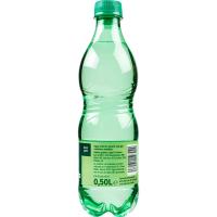 Agua mineral natural con gas EROSKI, botella 50 cl