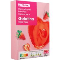 Gelatina de fresa EROSKI, caja 170 g