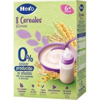 Papilla 8 cereales HERO, caja 340 g