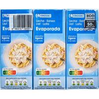 Leche evaporada EROSKI, pack 3x210 g