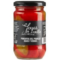 Pimiento de piquillo rojo-verde JOYAS DEL VALLE, frasco 225 g