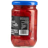 Pimiento piquillo 1ª tiras con ajo JOYAS DEL VALLE, frasco 220 g