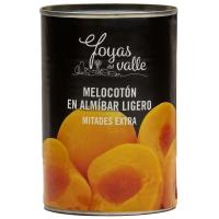 Melocotón en almíbar en mitades JOYAS DEL VALLE, lata 240 g