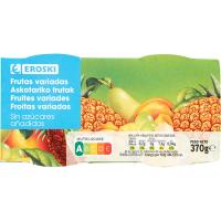 Frutas variadas sin azúcar EROSKI, pack 2x115 g