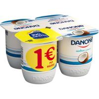 Yogur sabor coco DANONE, pack 4x120 g