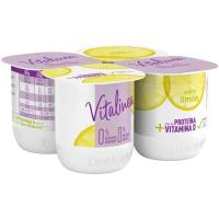 Yogur desnatado sabor limón DANONE VITALINEA, pack 4x120 g