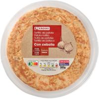 Tortilla con cebolla EROSKI, 1 ud., 500 g