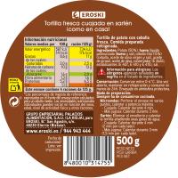 Tortilla fresca con cebolla EROSKI, 1 ud., 500 g