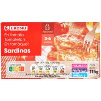 Sardina en tomate EROSKI, lata 115 g