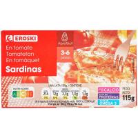 Sardina en tomate EROSKI, lata 115 g