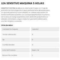 Máquina sensitive 5 hojas LEA, pack 1 ud