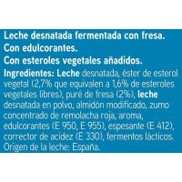 Reductor colesterol para beber sabor fresa EROSKI, pack 6x100 ml