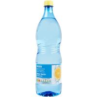 Agua sabor limón EROSKI, botella 1,25 litros