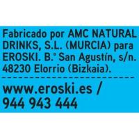 Bebida de melocotón sin azúcar añadido EROSKI, pack 6x20 cl
